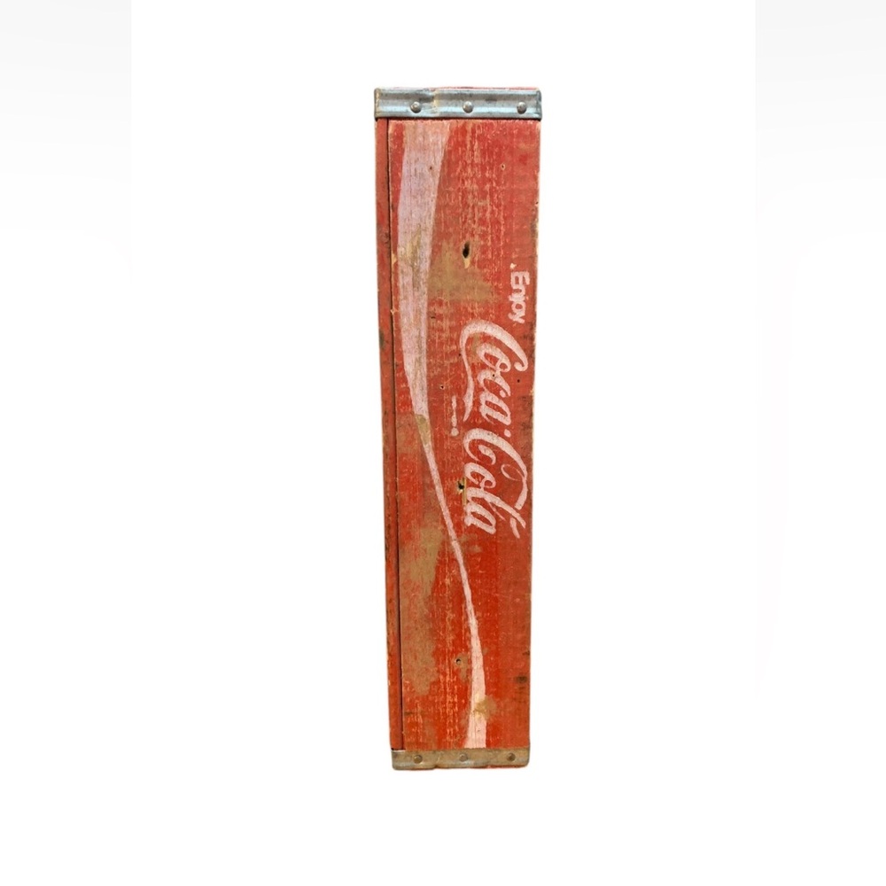 Vintage Coca-Cola Coke Soda Wood Crate Tray Red Advertising Home Decor - Picture 14 of 16